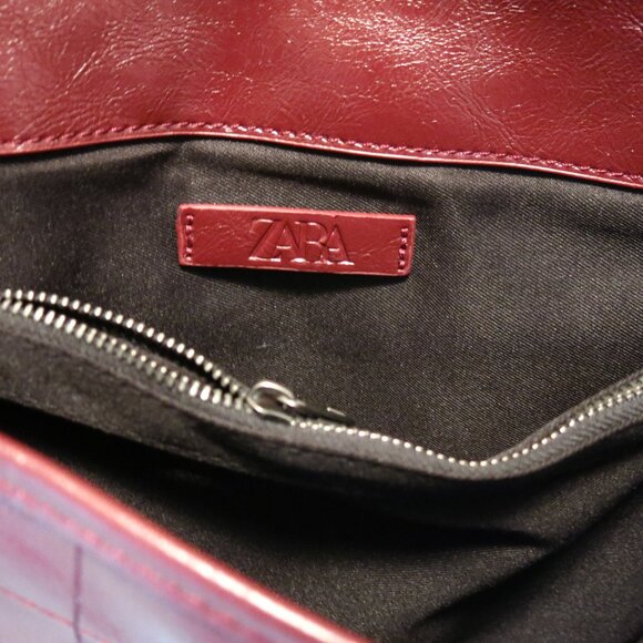 ZARA Burgundy Handbag - Picture 6 of 7